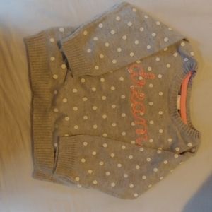 Polka dot baby sweater